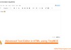 Advanced text editor in HTML using TinyMCE