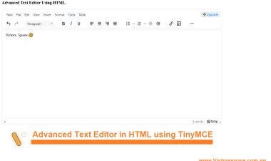 Advanced text editor in HTML using TinyMCE