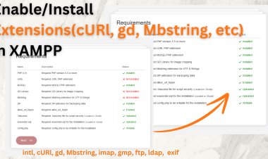 How to enable extensions in xampp