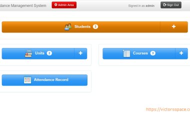 How to create a student attendance management website using php