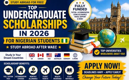 Top Undergraduate Scholarships in 2026 for Nigerian Students (Study Abroad After WAEC)