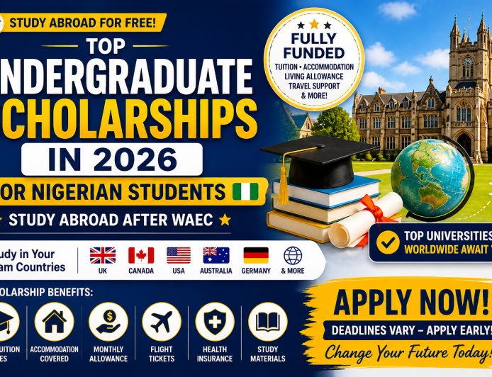 Top Undergraduate Scholarships in 2026 for Nigerian Students (Study Abroad After WAEC)