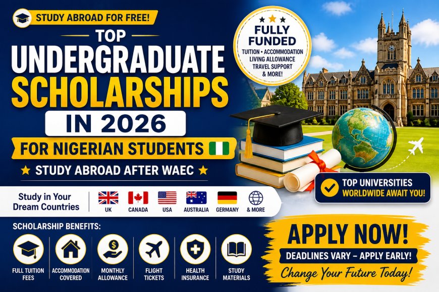 Top Undergraduate Scholarships in 2026 for Nigerian Students (Study Abroad After WAEC)